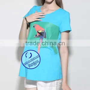 Custom 100% Cotton Jersey Printed Short Sleeve Maternity t Shirt thumbnail-2