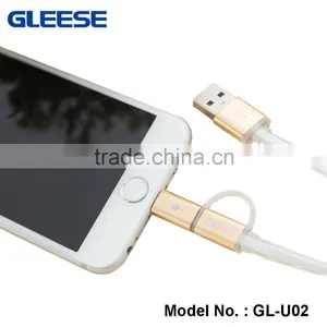 2 in 1 Micro USB Data/ Sync Charging Cable for Samsung and Iphone thumbnail-5