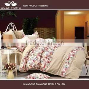 100% Cotton 128*68 40s*40s Pigment Printting Wholesale Bed Cover Set With Zipper thumbnail-3