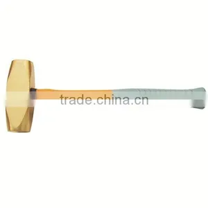 High Quality Hand Tools Brass Flat Hammer Euro Type thumbnail-1