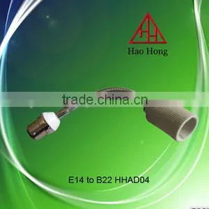 Hot Sale E14 to B22 Ceramic Adapter Ceramic Lampholder / Haohong Factory Price / Made in China thumbnail-1
