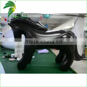 Hottest Large Funny PVC Standing Inflatable Cartoon Bounce Black Horse Toy thumbnail-3