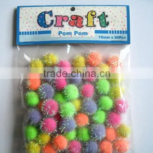 Party Decoration Acessories Iridescent Christmas Pompoms thumbnail-1