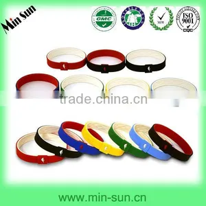 Factory Price ,Fast Shipping Custom Logo Silcone Negative Ion Bracelet thumbnail-1