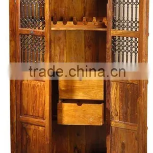Wine Bottle Holder,indian Wooden Furniture thumbnail-1
