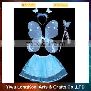 White Tutu Angel Wings Costume Fairy Wings for Kids thumbnail-4