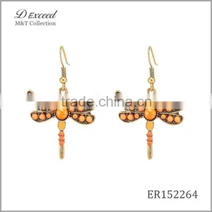 Yiwu Wholesale Jewelry Factory Fashion Ethnic Bohemian Beaded Animal Drop Earrings Dragonfly Dangle Earrings thumbnail-4