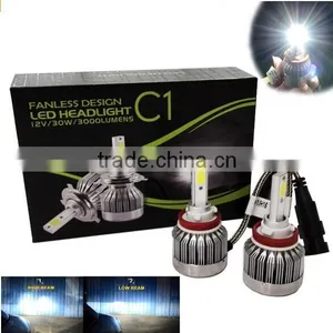 1 Pair 30W 3000lm H7 COB LED Car Headlights Kit Auto Front Light H7 Fog Bulb Automotive Headlamp h8 h9 H11 9005 Hb3 9006 Hb4 thumbnail-1