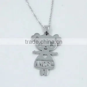 Various Image Laser Cut on Stainless Steel Pendant Jewelry thumbnail-2