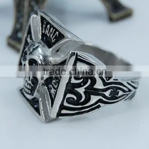 Wholesale Stainless Steel Punk Ring,Rock and Roll Style Ring,skull Ring thumbnail-4