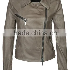 Newest High Collar Short Ladeis PU Jackets thumbnail-1