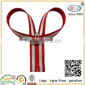 2015 Wholesale Price Reversible Zipperclose End Nylon Reflective Reverse Zipper thumbnail-1