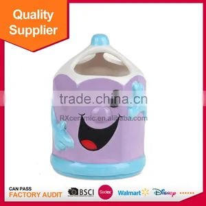 New Desigh Cheap Pencil Shape Cartoon Ceramic Bathroom Set thumbnail-4