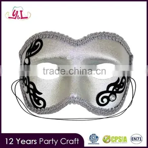 Ciro Men's Silver Decorated Masquerade Ball Mask Venetian Mask for Men thumbnail-1