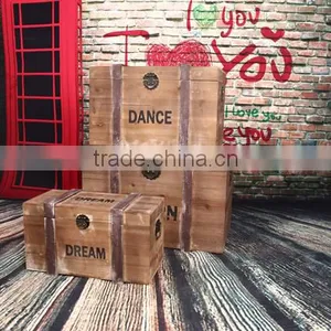 Vintage Style Wooden Storage Trunk Box/Case Sets thumbnail-2