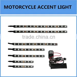 RGB LED Car Motorcycle Chopper Frame Glow Lights Flexible Neon Strips Kit thumbnail-1