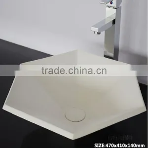 Modern Style Cabinet Wash Basins, Stone Resin Bathroom Wash Basin, Wall Hung Wash Basin thumbnail-6