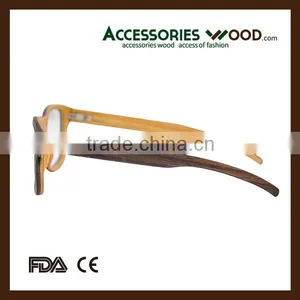Hot Selling Sunglasses & Optical Frames Veneer Wood Glasses Frames With Acetate Temple OEM Design Available thumbnail-2