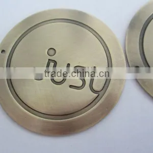 Metal Wine Label, Brass Badge, Bottle Sticker,Aluminum Label, Metal Hang Tag thumbnail-1
