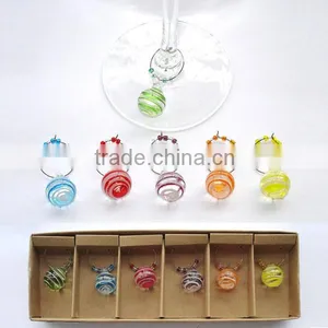 2016 Factory Holiday Gifts Wine Charms - Set of 6 thumbnail-1
