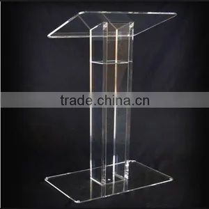 I-shaped Customized Clear Acrylic Podiums and Pulpits thumbnail-1