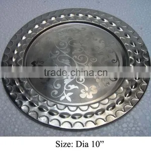 Designer Silver Charger Plate, Wholesale Charger Plate, Charger Plate in Bulk thumbnail-1