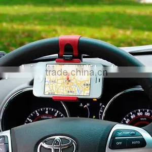 Promotional Products Mini Portable Car Steering Wheel Phone Socket Holder Mount for Cellphone thumbnail-1