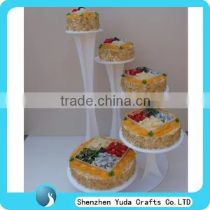 Free Standing Custom White Acrylic Wedding Cake Holder Cheap thumbnail-1
