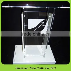 Customized Acrylic Podium Stand Crystal Acrylic Lectern Podium Plexiglass Pulpit thumbnail-2