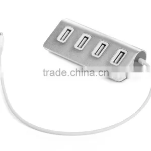 Aluminium Casing Usb Por Hub, Type C Change to 4 Port Usb 2.0 Hub for Macbook With LED Indicators thumbnail-3