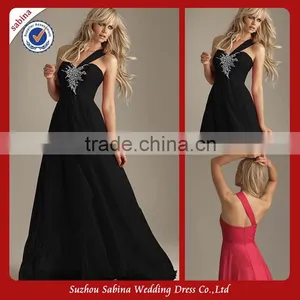 Se33 Sexty One Strap Flowing Empire A-Line Long Evening Dress thumbnail-1