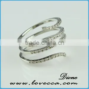 2015 Fashion Jewelry Ring!latest Weddingring Design!micro Pave Diamond Setting Ring-new Design Finger Ring Wholesale thumbnail-2