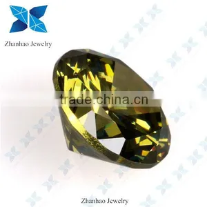 Round Raw Wholesale CZ Loose Peridot Rough Cubic Zirconia thumbnail-1