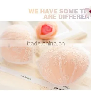 Female Orange Cute Lace Adhesive Bra thumbnail-2