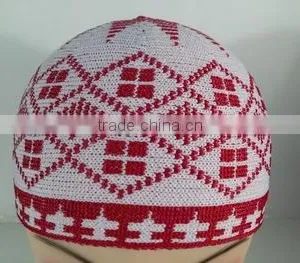 Men Islamic Prayer Knitted Winter Hats Wool Muslim Caps thumbnail-2