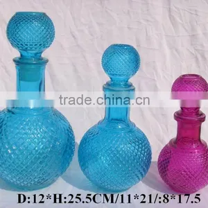 Unique Shape Glass Wine Bottle With Glass Ball Lid for Wine Prices thumbnail-1