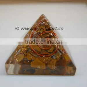 Yellow Aventurine Reiki Symbol Orgone Pyramid thumbnail-1