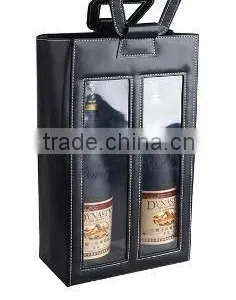 Best 2 Bottle Leather Wine Carrying Case thumbnail-1