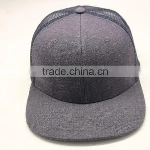 High Quality Distressed Blank Flat Bill Trucker Cap For Sales Hat Trucker thumbnail-2