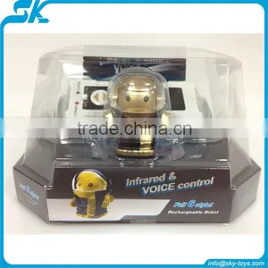 Hottest 6cm Voice Control Infrared Remote IR Mini rc Robot,robot Toys,remote Control Fighting Robot Toy thumbnail-1