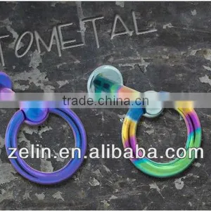 Titanium Flatback Labret With Slave Ball Lip Ring Body Piercing Jewelry thumbnail-1
