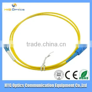 1m,3m,5m,10m Yellow LC/PC Single Mode Duplex Fiber Optical Patch Cord in Stock for LAN,CATV,FTTX,FTTH thumbnail-1