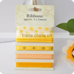 Pattern Ribbon, Grosgrain Ribbon , Ribbon Set , Scrapbooking Ribbon, Ribbon for Bowing thumbnail-1