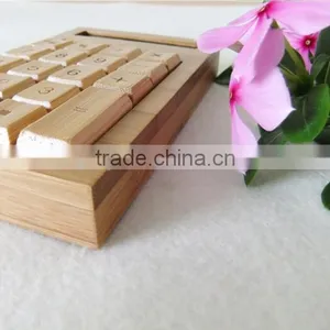 Eco Friendly Nature Bambooo Wood Solar Powered 12 Digits Calculator,solar Calculator thumbnail-5