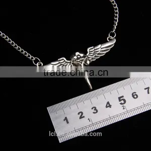 New Arrival Steampunk Statement Necklace Eagle Wings Necklace Imitation Silver Pendant 2015 Yiwu Fashion Imitation Jewelry thumbnail-6