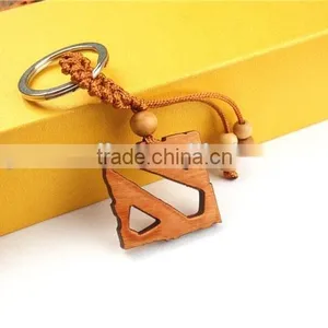 Dota 2 Blizzard Custom Keychain Key Rings Wood Carving Keychain thumbnail-2