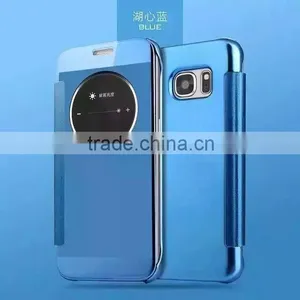 2016 New Round Clock Mirro Design Pu Flip Case for S5 NOTE4,NOTE5, Galaxy C5,LG G5 Stylo2 thumbnail-5