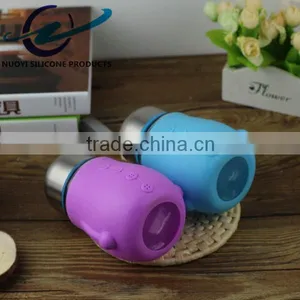 Creative Penguin Shape Glass Bottle Silicone Cup Sleeve thumbnail-5