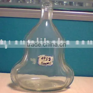 500ml Clear Liquor Glass Bottle With Printed thumbnail-1