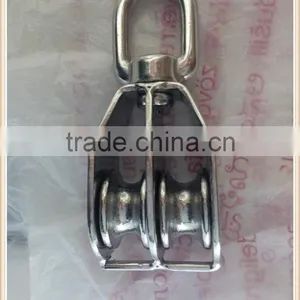 Made in Chinas 5-100mm Nylon Wheel Swivel Stainless Steel Nylon Marine Pulley Blocks thumbnail-3
